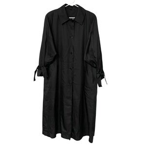 Vintage 1970s-80s Count Romi Black All Weather Trench Coat // 14